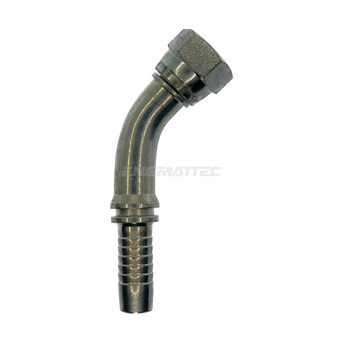Hose Tail Barb JIC Female 45° Swept